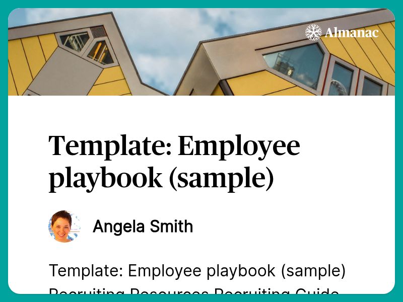 Template: Employee Playbook (sample)