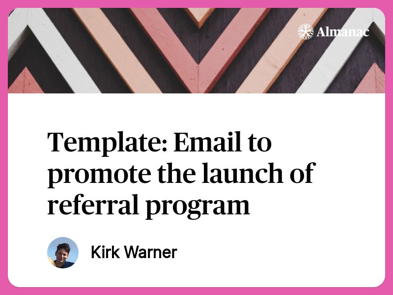 Template Email To Promote The Launch Of Referral Program   Preview Image.html