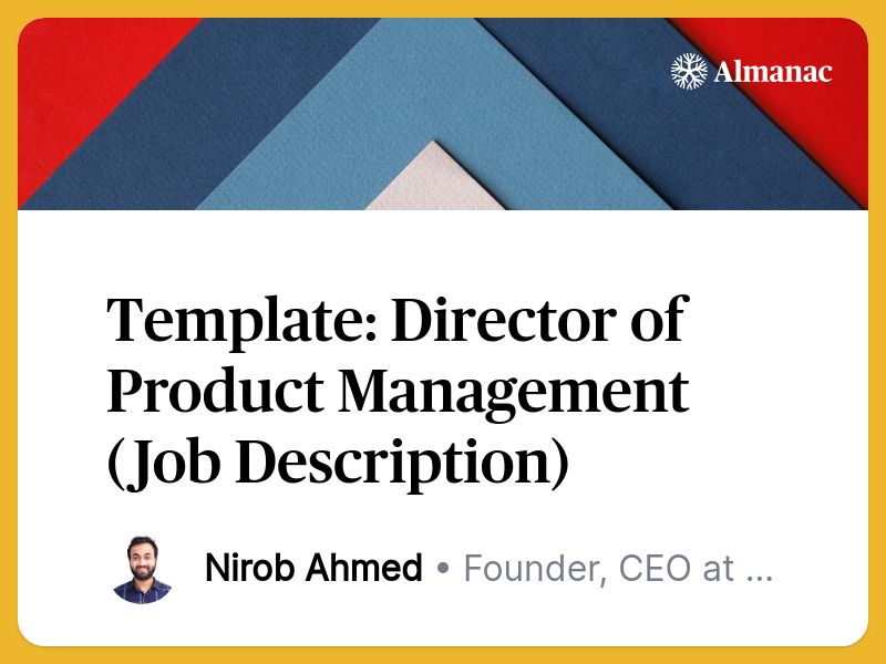 Template: Director Of Product Management (Job Description)