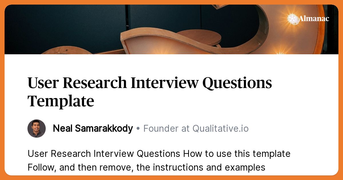 user research interview questions sample