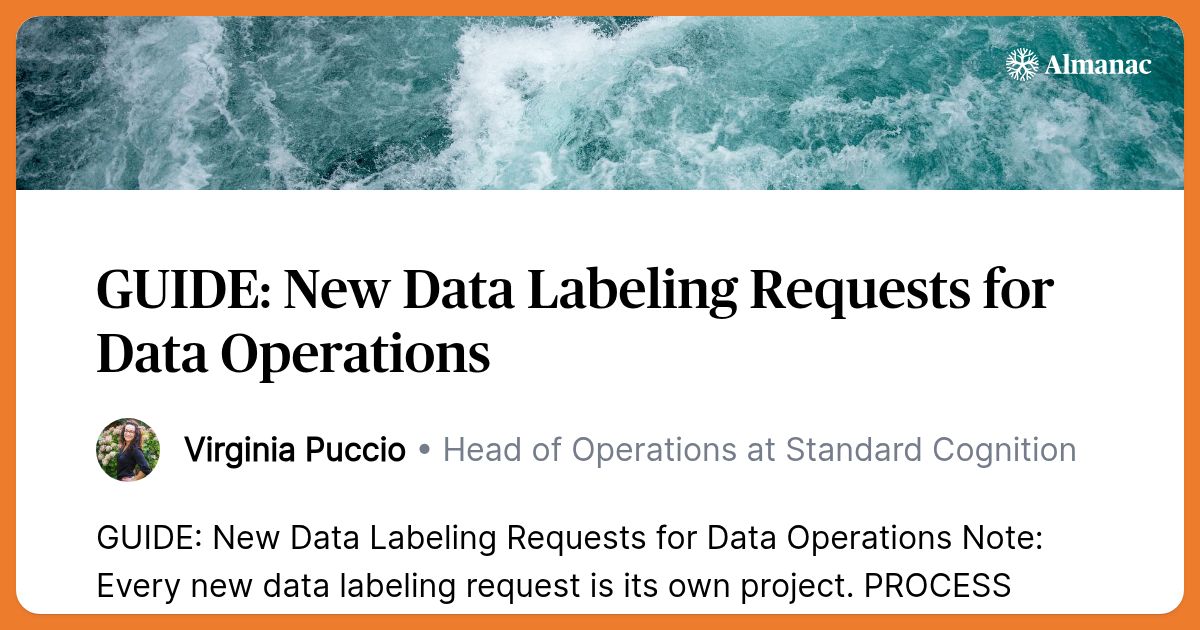 GUIDE: New Data Labeling Requests for Data Operations