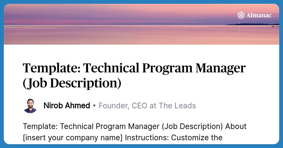 template-technical-program-manager-job-description