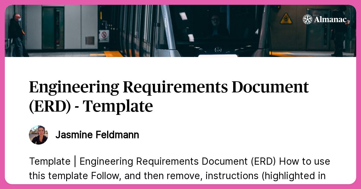 Engineering Requirements Document (ERD) Template